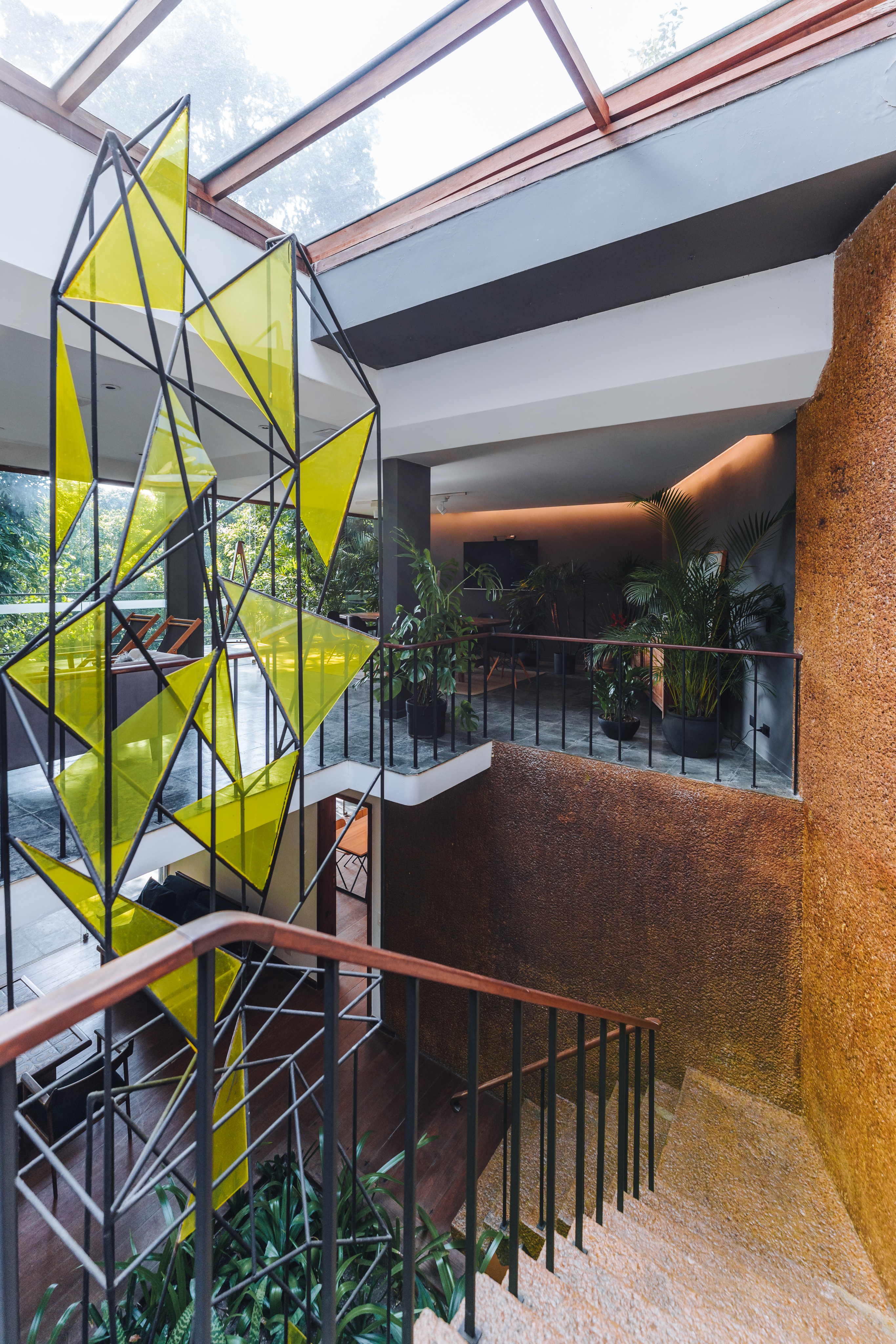 backyard of modernist home