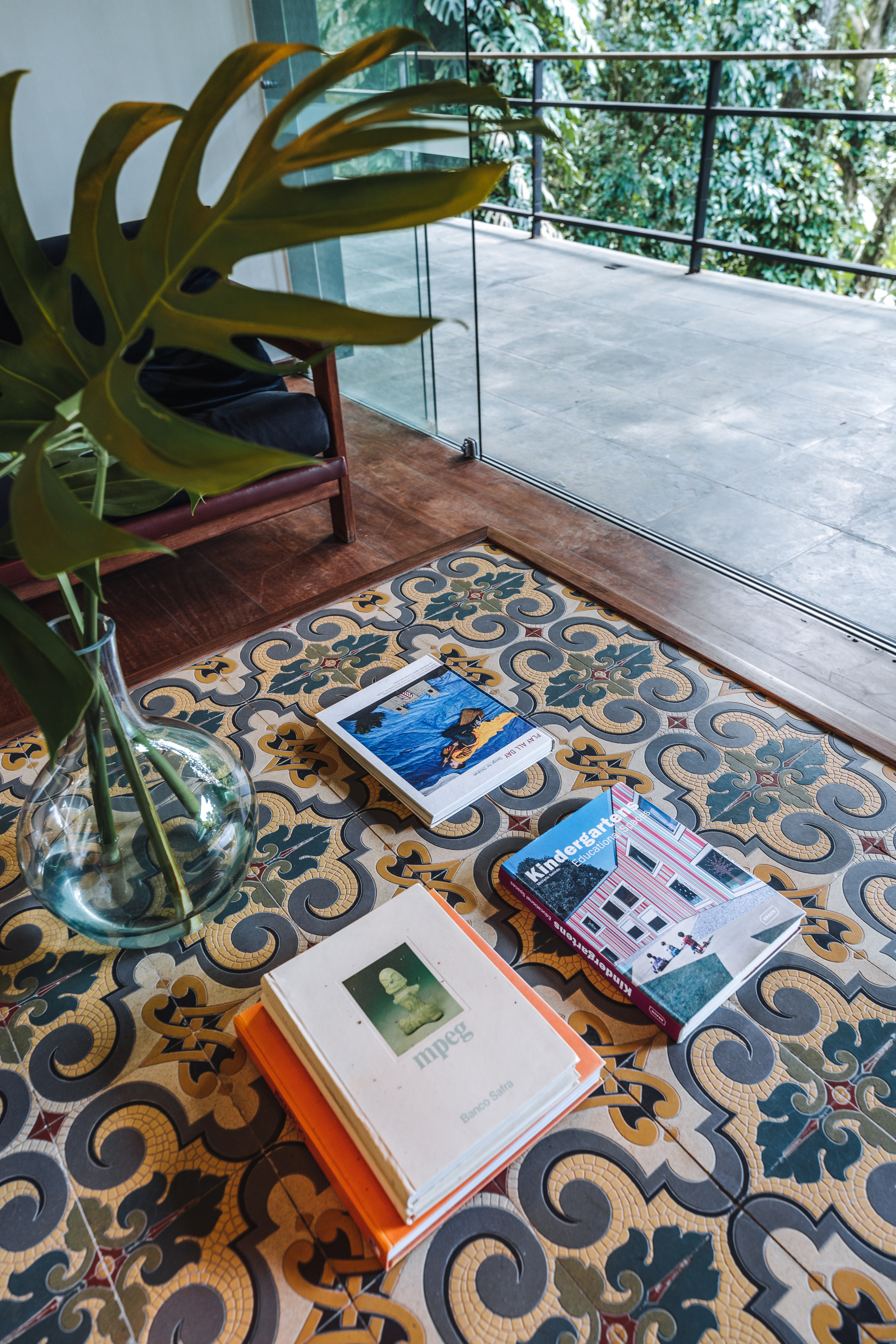 pool in green garden